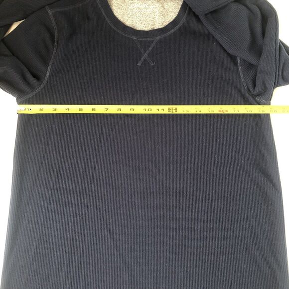 Eddie Bauer Waffle Knit Shirt Blue Size Medium - Picture 5 of 12